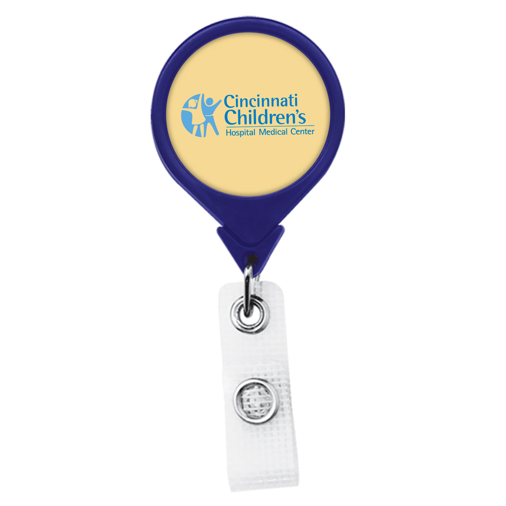 150 Jumbo Retractable Badge Reels with Antimicrobial Additive - Full Color Personalization Available